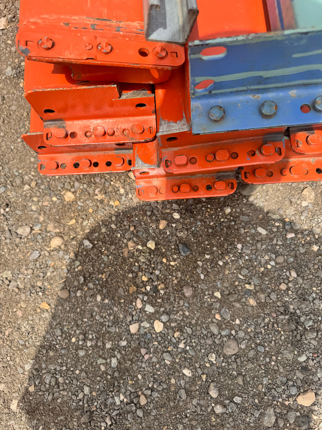Used 10'X5” teardrop pallet rack beam