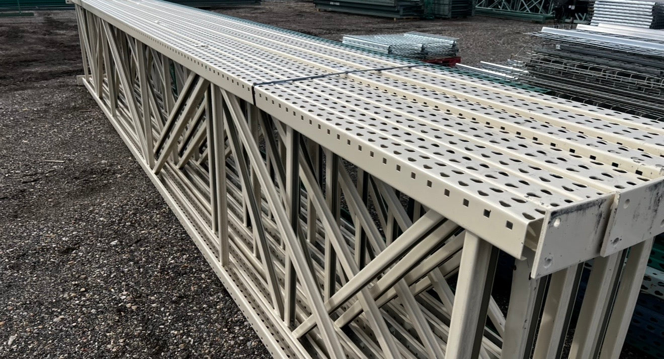 used 22’x42” teardrop pallet rack upright