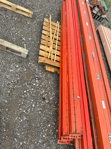 Used 9'X5” teardrop pallet rack beam