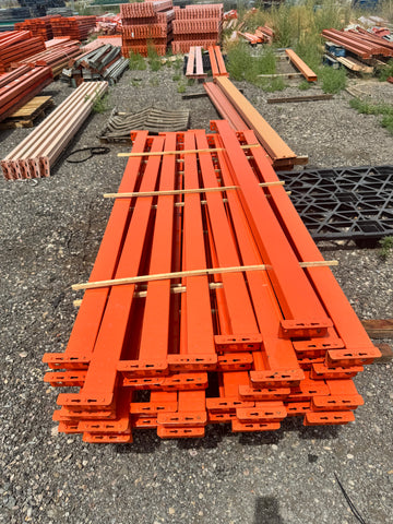 Used 8'X3.5” teardrop pallet rack beam