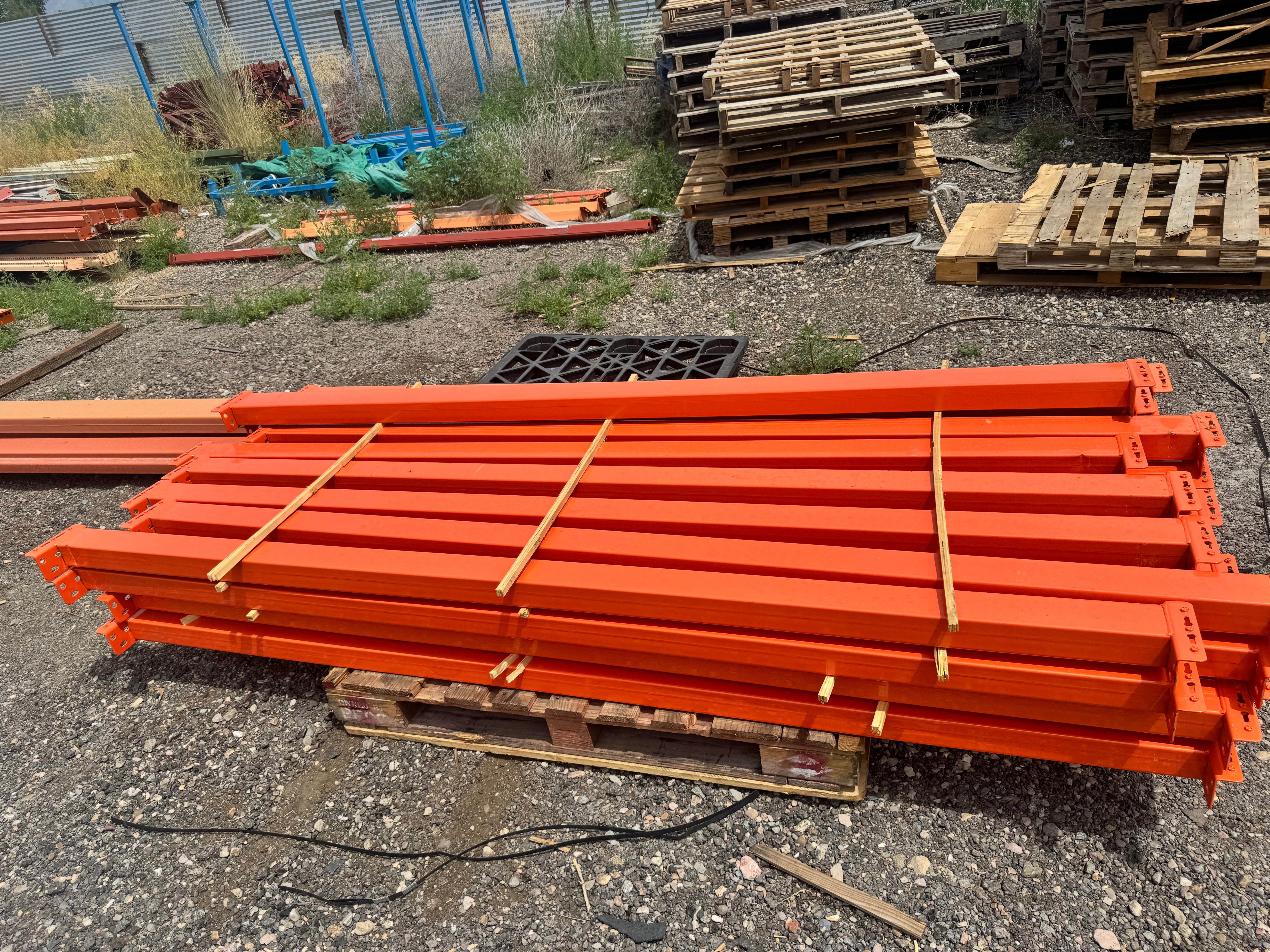 Used 8'X3.5” teardrop pallet rack beam