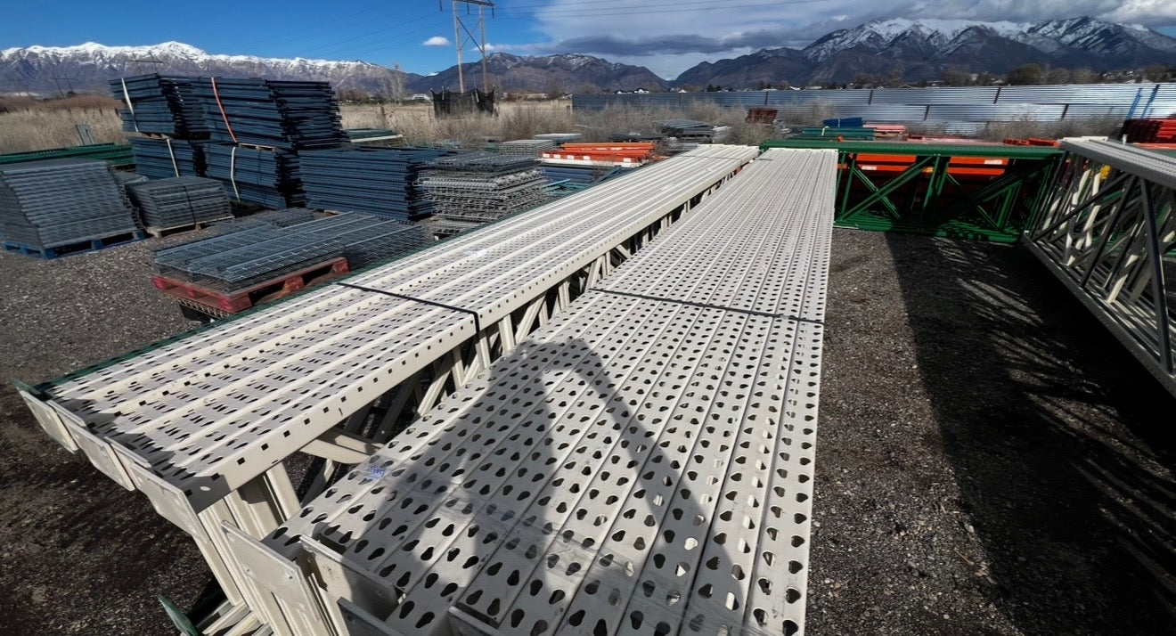 used 22’x42” teardrop pallet rack upright
