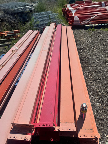 Used 12'X6” teardrop pallet rack beam