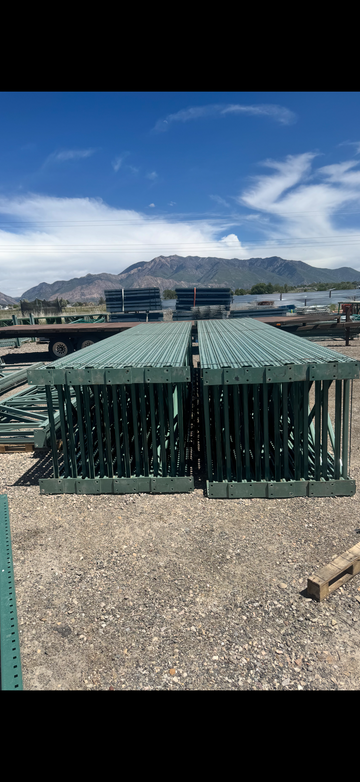 used 21’x42” teardrop pallet rack upright