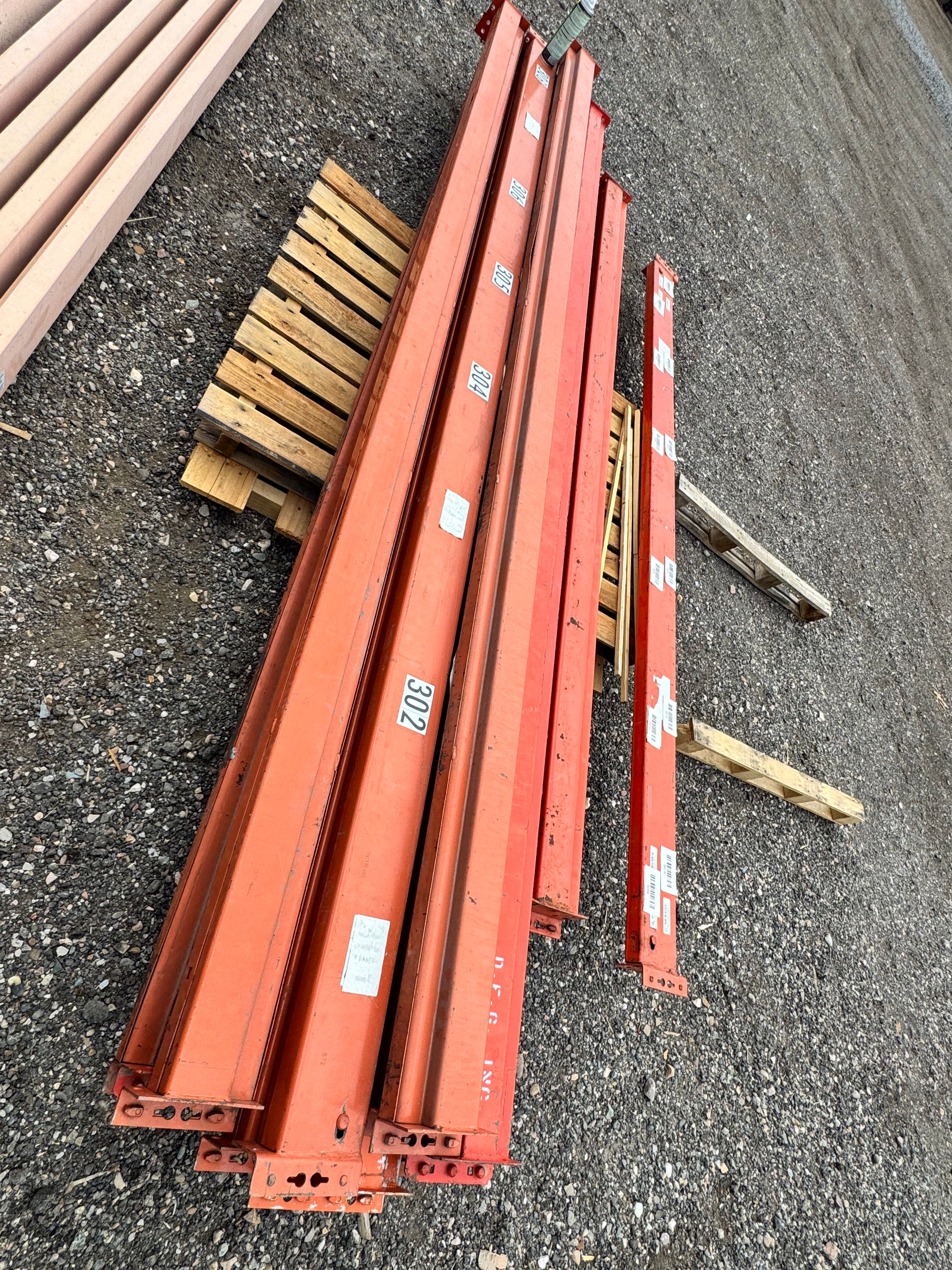 Used 11’X5” teardrop pallet rack beam