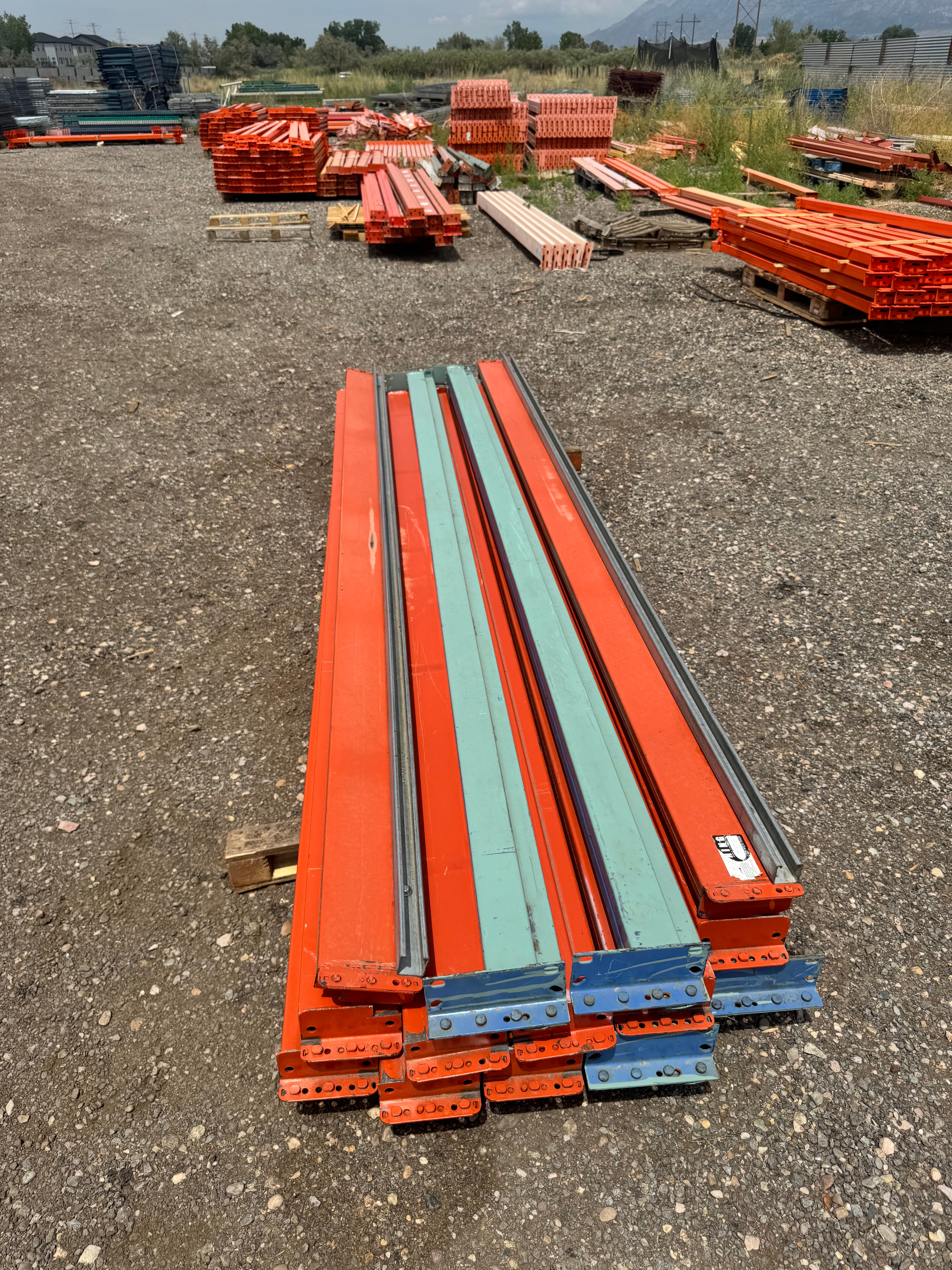 Used 10'X6” teardrop pallet rack beam