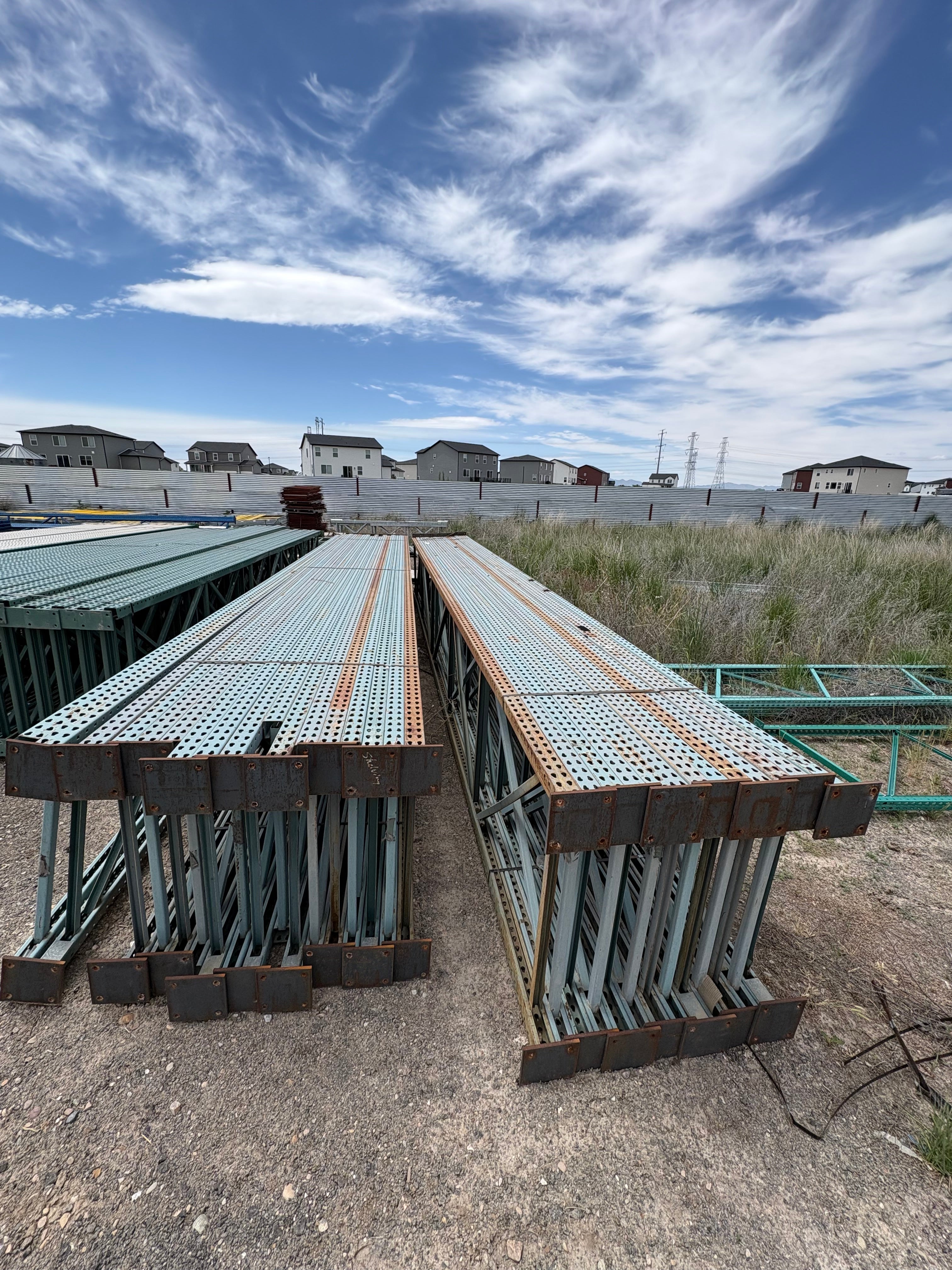used 26’x42” teardrop pallet rack upright