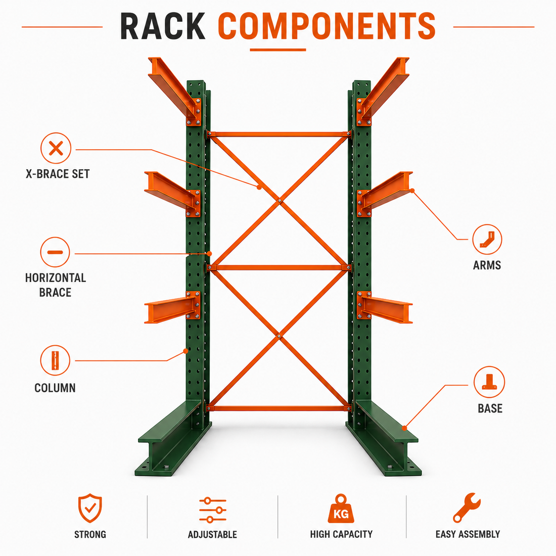 Cantilever Arms - 4'